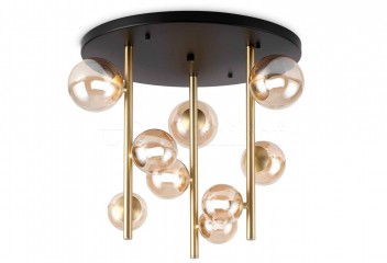 Стельова люстра PERLAGE 9 BK/AM Ideal Lux 328409