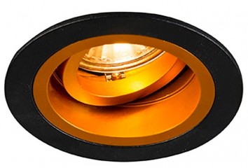 Точечный светильник CHUCK R BK/GO ZumaLine 92702