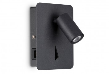 Бра GEA AP1 LED SQUARE BK Ideal Lux 239644