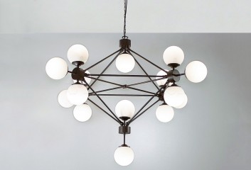 Підвісна люстра UFO 15 BK/WH Imperium Light 4711588.05.01