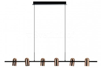 Підвісна люстра VIVI 6 BK/GO Azzardo AZ5729