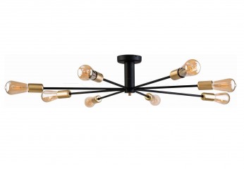 Потолочная люстра MILL 8 BK/GO Nowodvorski 9135