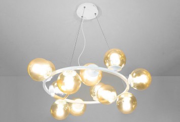 Підвісна люстра FROST 12l WH/BR Imperium Light 1401280.01.23