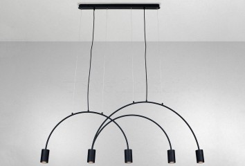 Підвісна люстра MOON 5l BK Imperium Light 1145122.05.05