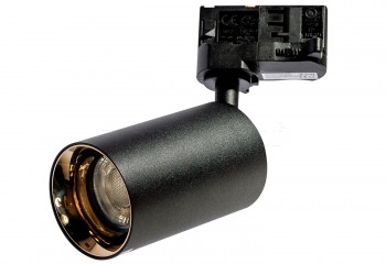 Трековый светильник EIGER GU10 BK/GO Azzardo AZ4206