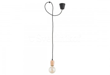 Подвесной светильник Qualle 1l BK/WOOD TK-Lighting 8629