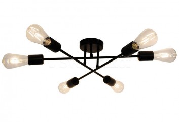 Стельова люстра FREESTYLE 6 BK Viokef 4257600