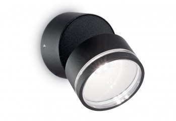 Вуличне бра OMEGA ROUND AP1 NERO Ideal Lux 165387