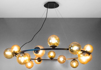 Подвесная люстра FROST 16l BK/BR Imperium Light 14016100.05.23