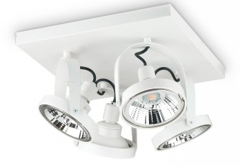 Спот GLIM PL4 SQUARE WH Ideal Lux 229638
