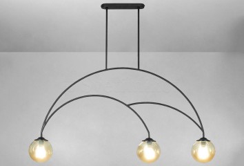 Підвісна люстра MOON 3l BK/BR Imperium Light 114387.05.23