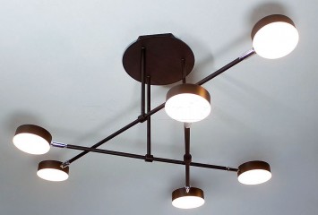 Світлодіодна люстра REFLECTORS 6 4000K BK Imperium Light 463693.05.92