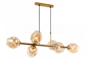 Подвесная люстра BORGO Italux PND-30843-6 GD+AMB