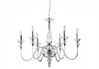 Подвесная люстра DOGE SP6 TRASPARENTE Ideal Lux 044422