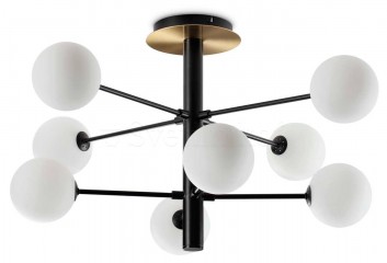 Стельова люстра COSMOPOLITAN 8 BK Ideal Lux 328485