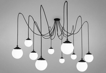 Підвісна люстра QUEBEC 10 BK/WH Imperium Light 15710162.05.01