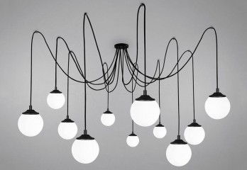 Підвісна люстра QUEBEC 11 BK/WH Imperium Light 15711162.05.01