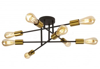 Потолочная люстра Armstrong 8 Searchlight 8048-8BK