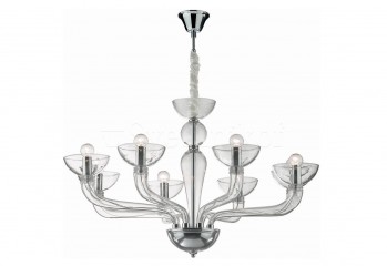 Подвесная люстра CASANOVA SP8 TRASPARENTE Ideal Lux 044255