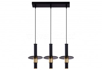 Підвісний світильник ALVITO 3 BK/GO Amplex 0535