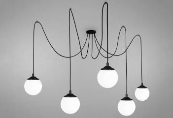 Підвісна люстра QUEBEC 5 BK/WH Imperium Light 1575162.05.01