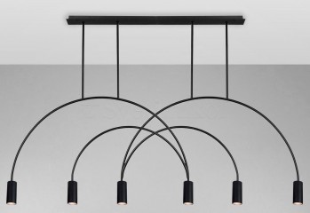 Подвесная люстра MOON 6l BK Imperium Light 1146190.05.05