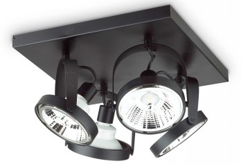 Спот GLIM PL4 SQUARE BK Ideal Lux 229645