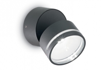 Вуличне бра OMEGA ROUND AP1 3000K ANTRACITE Ideal Lux 247076