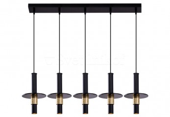 Підвісний світильник ALVITO 5 BK/GO Amplex 0537