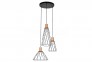 Підвісна люстра MODESTO 3-R BK/WOOD TK-Lighting 10188